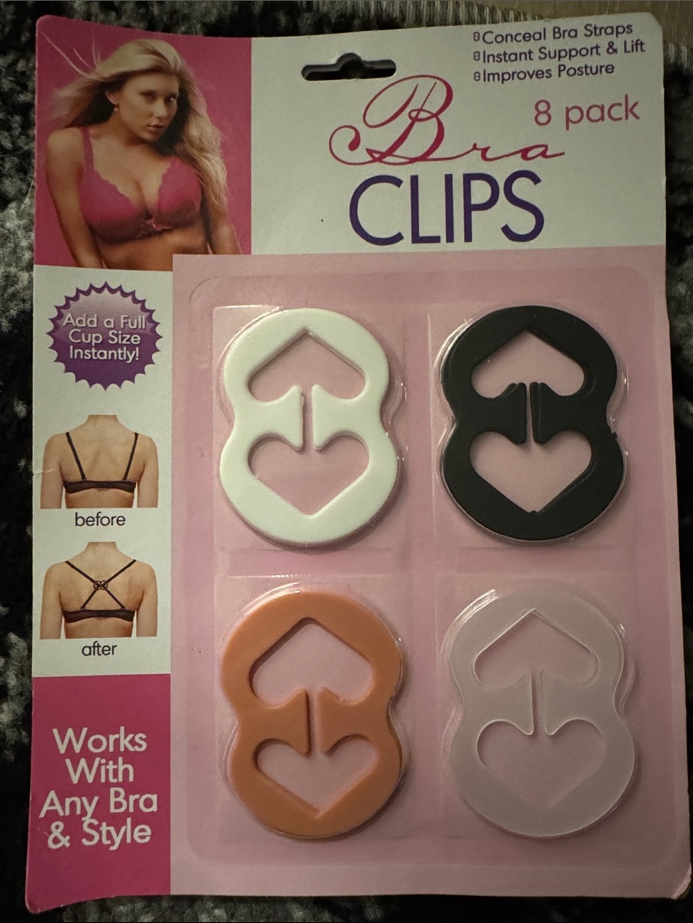 Bra Clip Multicolor 8 Clip Set NEW 🏷️